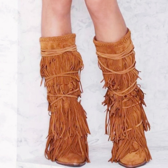 Free People Shoes - JEFFREY CAMPBELL/FREE PEOPLE Fringe Slouch Boots6